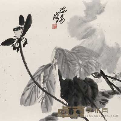 张治安 一池秋水闻风荷 68×68cm